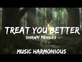 Play List ||  Shawn Mendes - Treat You Better (Lyrics)  || Music Harmonious