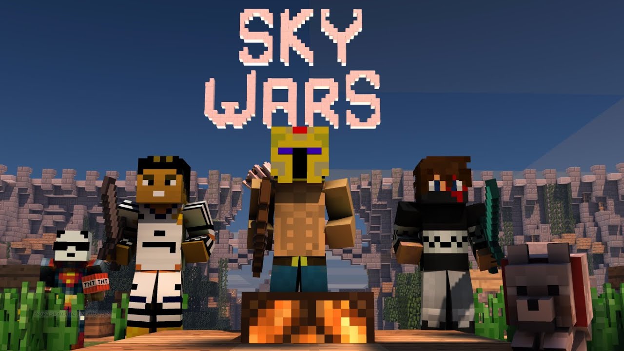 partida epica con hacker incluido l Skywars l Minecraft