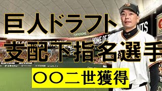 【超速報】ドラフト 巨人支配下指名選手