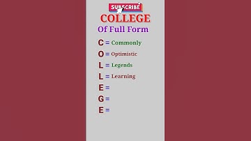 COLLEGE  Of Full Form#Shortfeed#Video