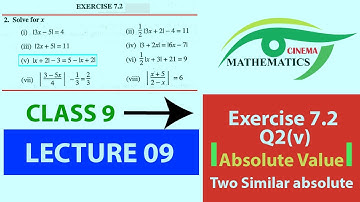 09 - Exercise 7.2 Q2 Part (v) Linear Equation and Linear Inequalities