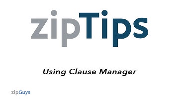 Using the Clause Manager Inside of Lone Wolf Transactions (zipForm Edition)