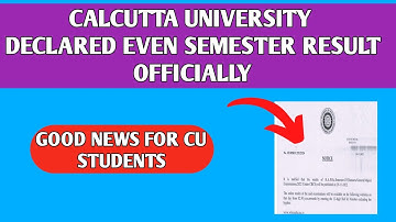 Calcutta university officially declared even semester result date | cu 4th sem result date announced