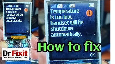 temperature is too low /shutdown automatically #nokia 105 ta 1416