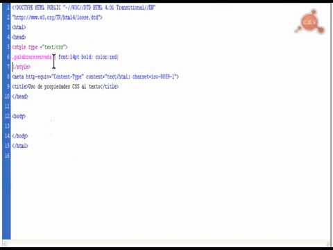 07.-  VideoTutorial número 7 del Curso de XHTML en el que vemos las etiquetas de texto