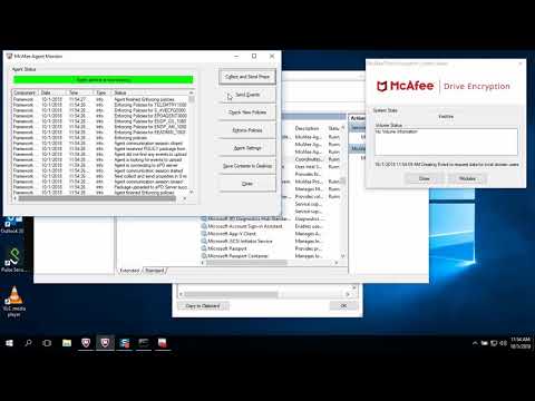McAfee Drive Encryption Agent -  System State Inactive