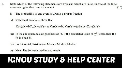 MTE-11 (probability and statistics) Solved IGNOU assignment 2020 (question no. 1)