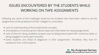 Clear All Your Doubts With TAFE Assignment Help