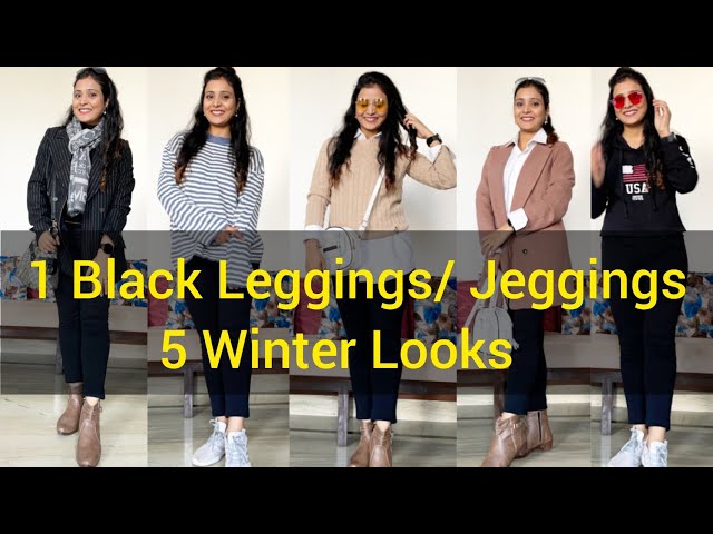 How to style Black Leggins in Winter