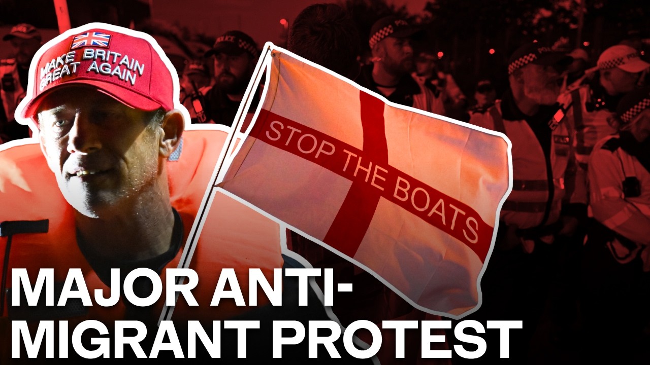 Rave music, flares, & EDL banners: Weekend protests on south coast as migrants arrive