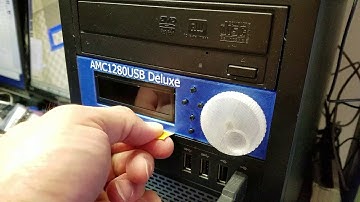 Assembled AMC1280USB deluxe enclosure fit in PC bay