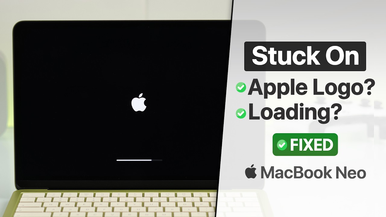 MacBook Neo: Stuck on Apple Logo or Progress Bar? Fix! - YouTube