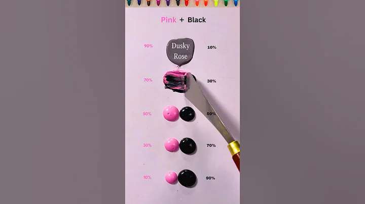 Pink VS Black..Satisfying Color mixing🎨 #colormixing #satisfying #asmr #shorts #mixedcolors #art