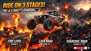 🔥 HILL CLIMB RACING – RIDE ON 3 EXTREME STAGES! 🌋 Fire, Lava & Charcoal Road 😱 screenshot 4