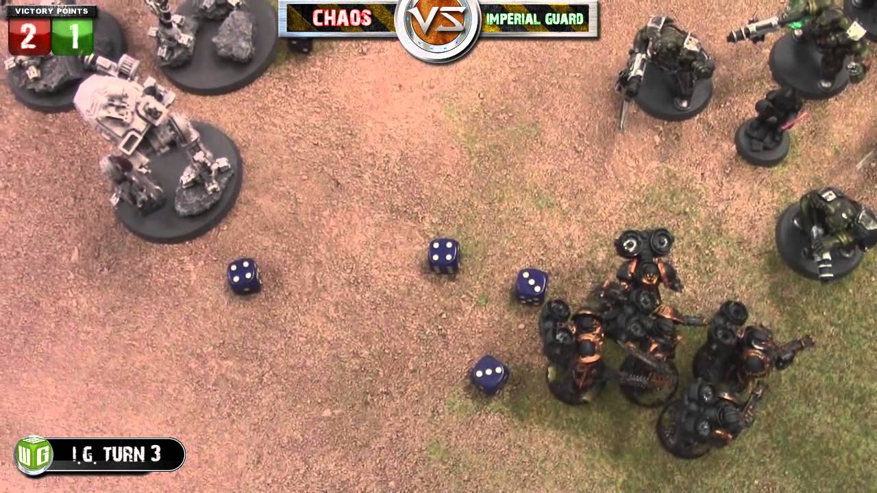 Imperial Guard Vs Chaos Space Marines Warhammer 40k Battle Report ...