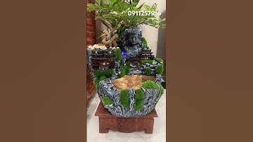 Tiểu cảnh thác nước mini KT: cao 32, rộng 28, sâu 27 phù hợp đặt bàn làm việc, phòng khách0911257916