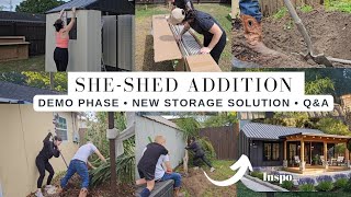 Adding an addition / sheshed to our backyard ! ( Part one ) ! Small home renovations and diys!