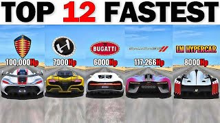 Assetti Corsa Top Insane Fastest Cars  Jesko Venom F5, Chiron, C8, GTR, Tesla, Tomahawk, RX7, SRT