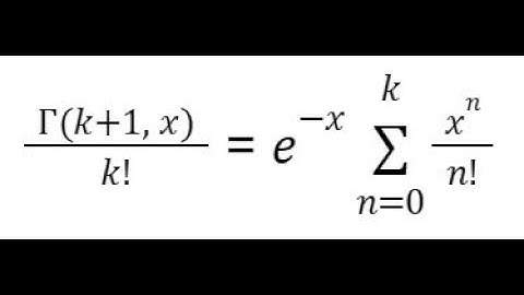 Cumulative POISSON Upper Incomplete Gamma Function Taylor Maclaurin SERIESSUM LINEST Polynomial
