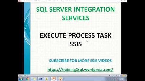 EXECUTE PROCESS TASK IN  SSIS | POWER SHELL SCRIPT IN SSIS