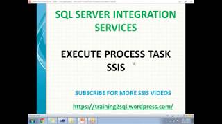 EXECUTE PROCESS TASK IN  SSIS | POWER SHELL SCRIPT IN SSIS