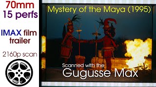 Mystery of the Maya (1995) IMAX 70mm 15 perfs film trailer, 4K