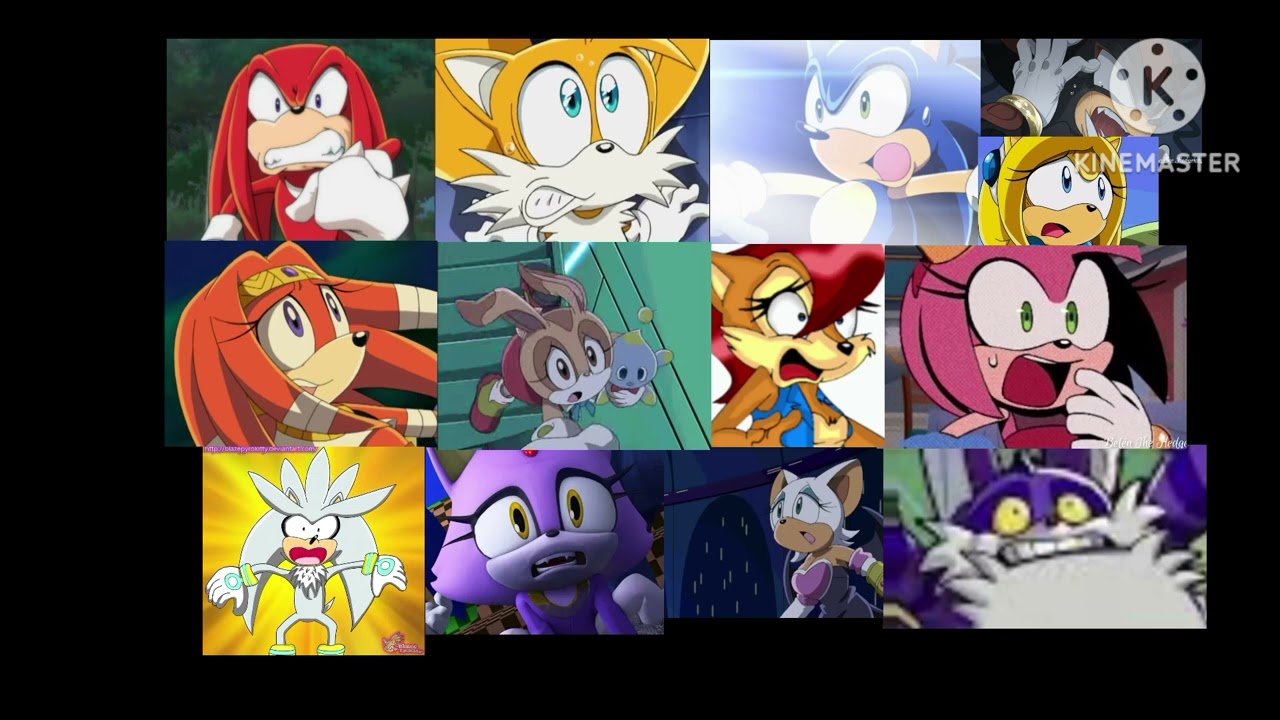 Scream knuckles the echidna Scream Tails the Fox scream Sonic scream 