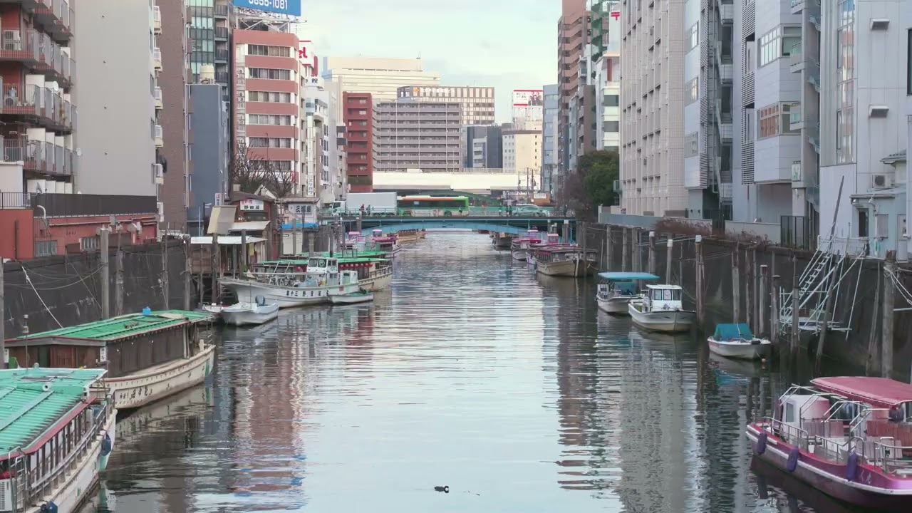 神田川 左衛門橋 東京都千代田区・中央区境界【BGMなし同時録音環境音】