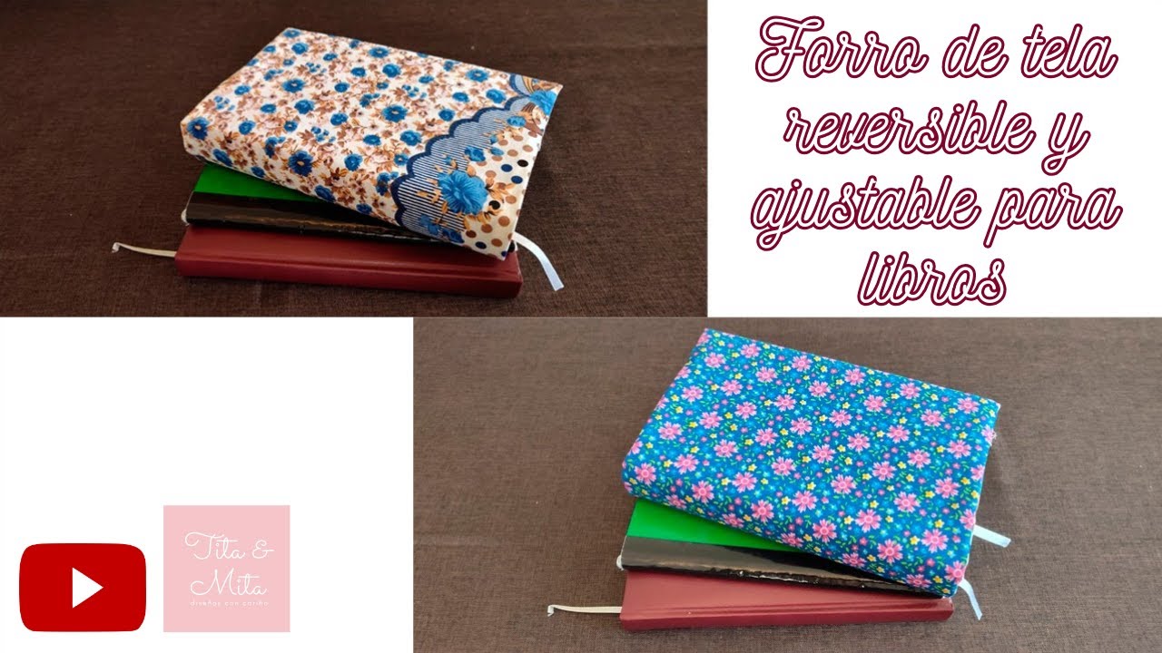📚 ¡Forro para libros reversible y ajustable! 📚/ Manualidades fáciles, rápidas y útiles / TITA Y MITA