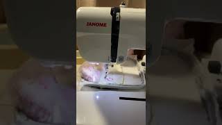 Machine Embroidering my first bunny ear for Easter! Janome MC230E