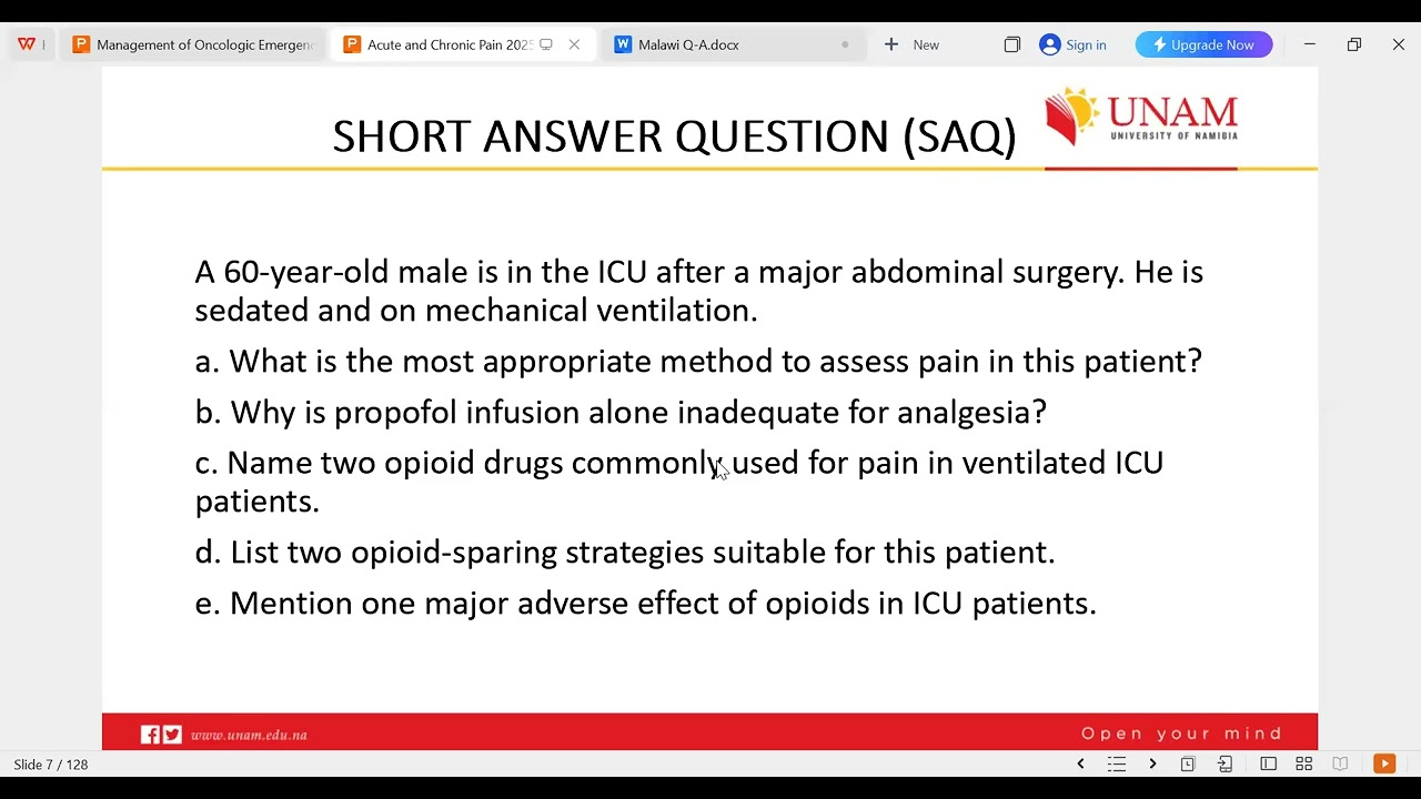 Pain: Acute and Chroniv