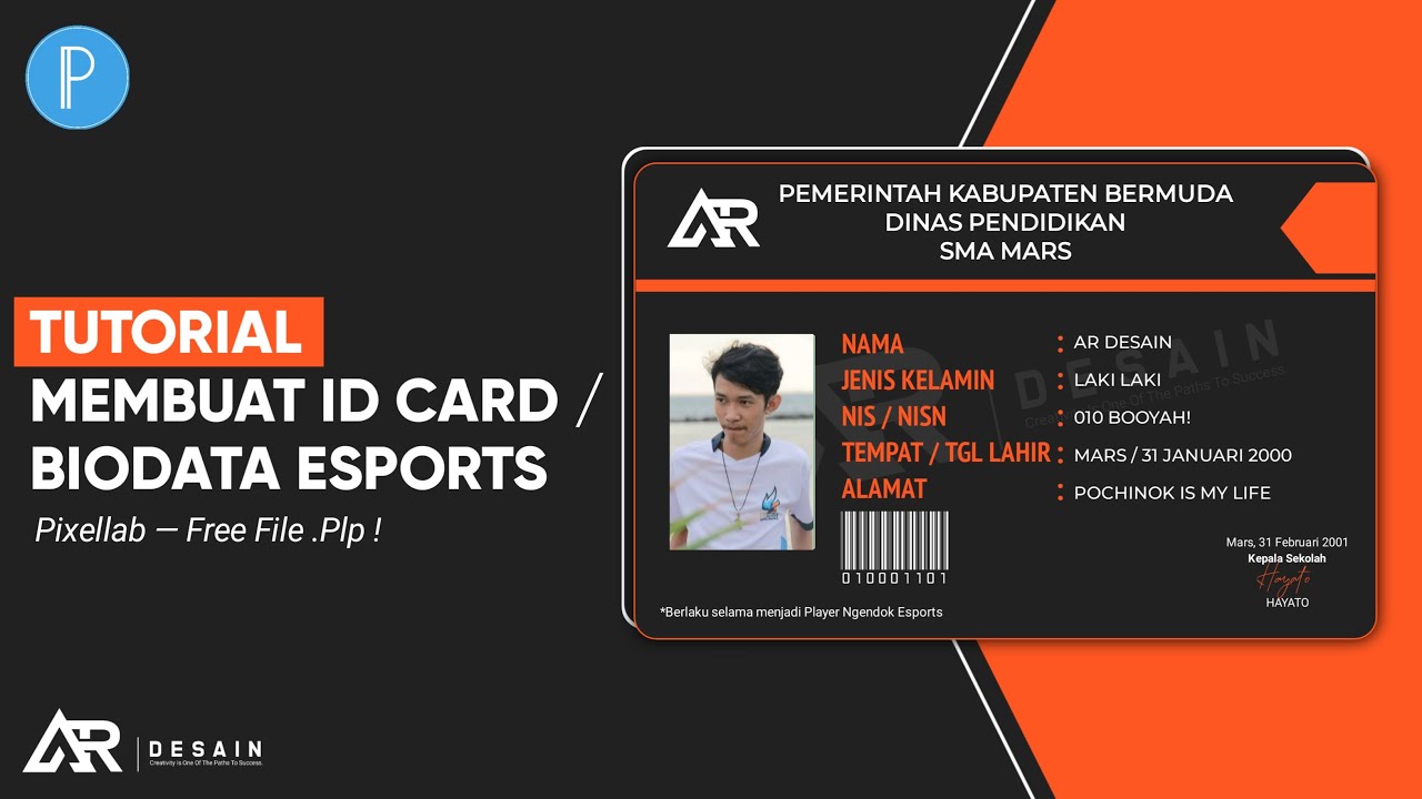CARA MEMBUAT ID CARD / BIODATA ESPORTS | FREE FILE PLP ! 