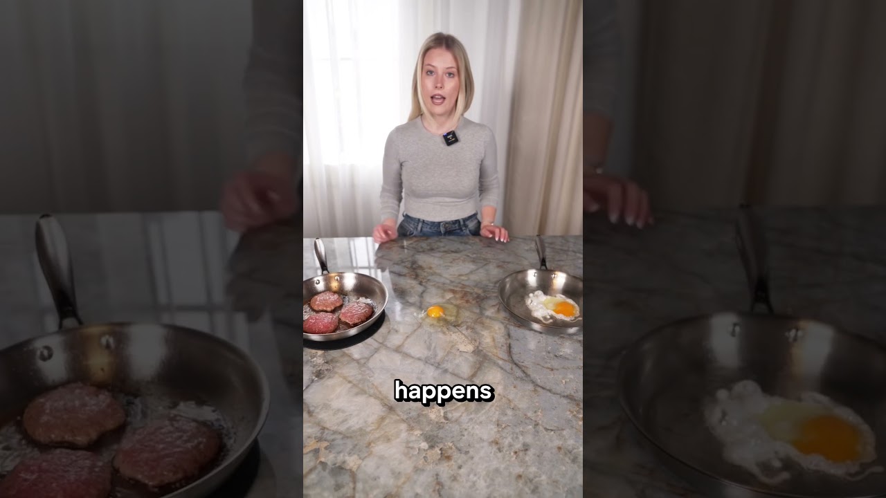 Why is one egg frying and the other isn’t? 