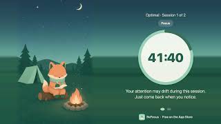 52/17 Focus Timer · 2 Sessions · Campfire Night With Momo (Calm Lofi) screenshot 4