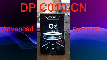 Bafang DP C010.CN advanced setting Wheel size etc.