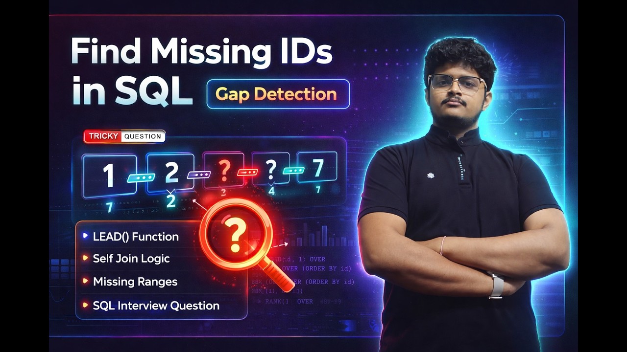 SQL Interview Question 🚀 Find Gaps in Sequence - YouTube