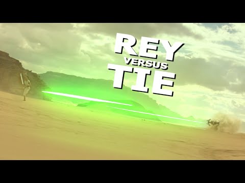 Rey Versus a TIE Fighter (Star Wars Episode IX - The Rise Of Skywalker )