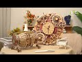 Wooden 3d  puzzle kit pendulum clock zodiac wall clock diy