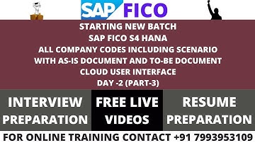 STARTING NEW BATCH OF SAP FICO S4 HANA & ECC, REAL-TIME PROJECT TRAINING, CONTACT +91 7993953109