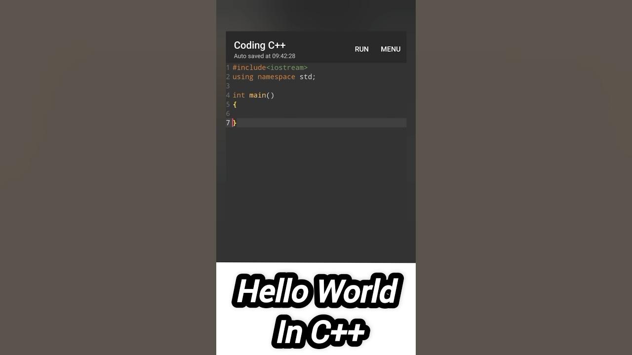 Hello World in C++ #helloworld #cprogram #beginners - YouTube