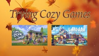 Tiny Bookshop | Fabledom | Trying New-to-Me Cozy Games!