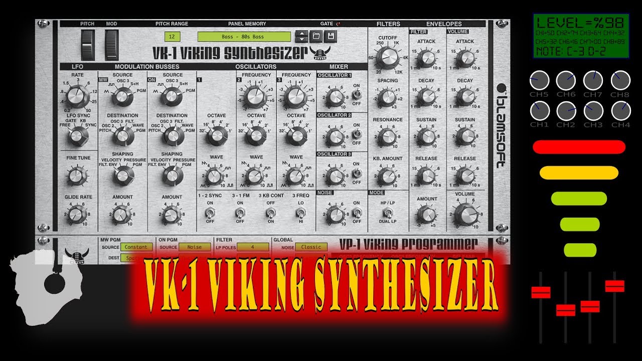 Vk1 Viking Synthesizer by Blamsoft vsti reason YouTube