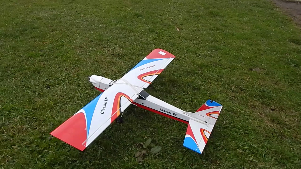 Classic EP electro Trainer Maiden flight and crash - YouTube