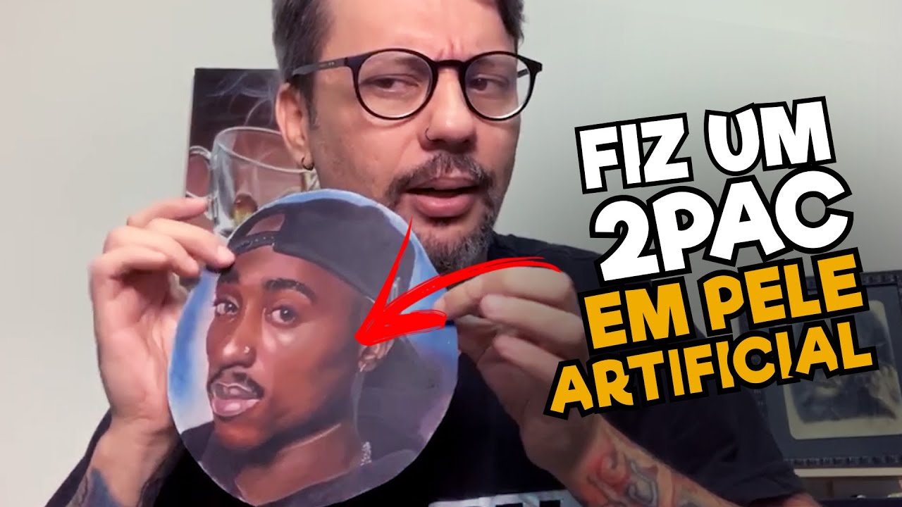 TUPAC SHAKUR COLORIDO EM PELE ARTIFICIAL - TIMELAPSE | Rich Review #2pac #tupactattoo