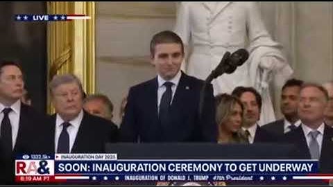Barron Trump Arrives @ Donald Trump's Inauguration Ceremony 🇺🇸