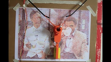 Polargraph drawing of Troy and Abed in the morning