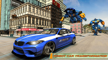 US Police Transform Robot Car Fire Dragon Fight Android Gameplay