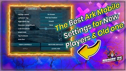 THE TOP BEST SETTINGS FOR NEW PLAYERS & OLD OF ARK SURVIVAL EVOLVED MOBILE [HINDI] Andire25