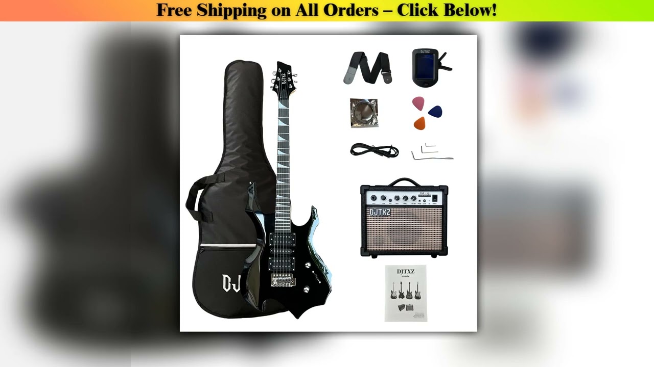Electric Guitar with Speaker Amplifier Guitar Performance Special Set Alien Guitar Practice