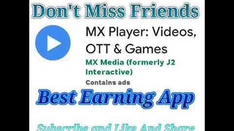 Mx Player Earning App // 👂 phones Use plz #earningapp #earnmoneyonline